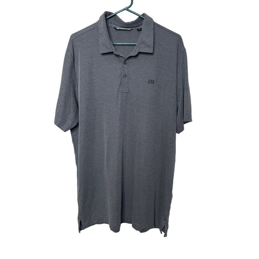 Travis Mathew Size XXL Mens Gray Polo Shirt Short Sleeve 2XL Solid Golf